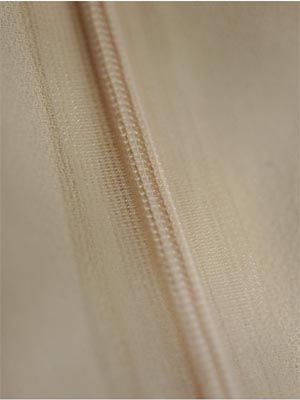 Transparent zipper - NUDE (test színü)